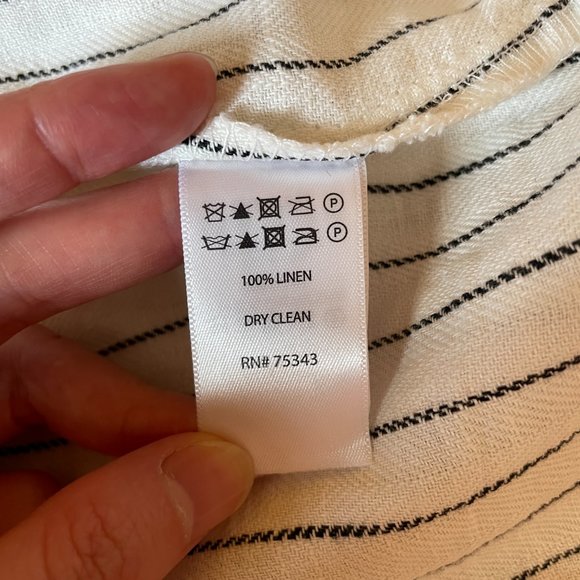 LAST CHANCE Rachel Zoe Yarn Dyed Striped Linen Jacket Trench - Picture 5 of 5